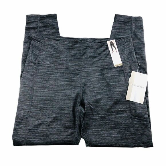 Mondetta High Rise Pocket Legging Black Combo NEW - Picture 1 of 6